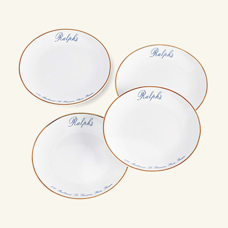 Ralph's Paris Canape Plate Round White Set Of 4 ralph lauren home ralph s paris canape plate round white set of 4