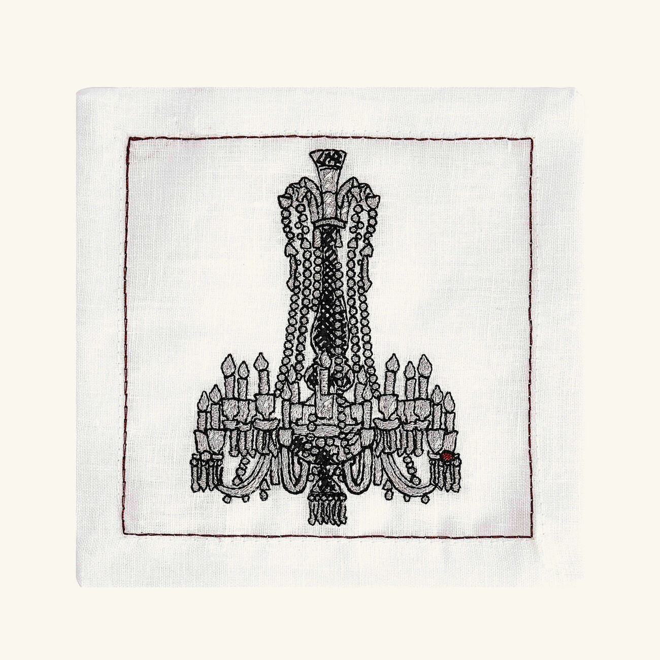 Chandeliers Cocktail Napkin White Set Of 6 kim seybert chandeliers cocktail napkin white set of 6