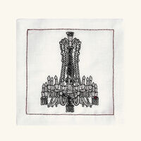 Chandeliers Cocktail Napkin White Set Of 6 kim seybert chandeliers cocktail napkin white set of 6