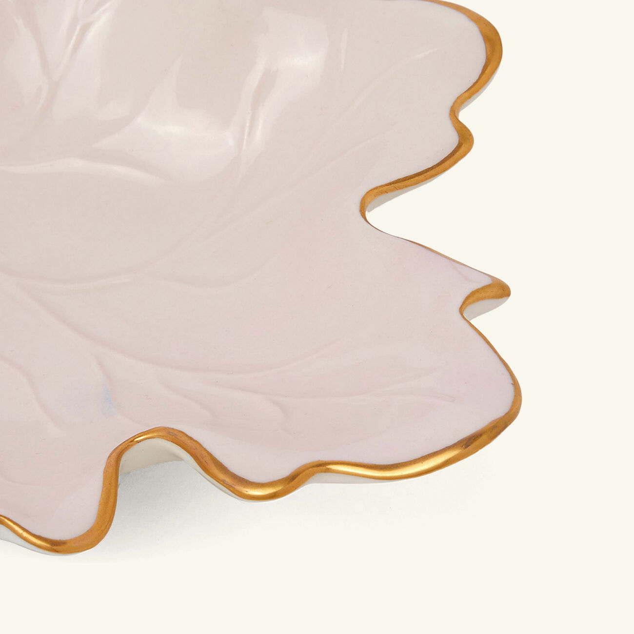 villari autumn fig leaf trinket tray large pink