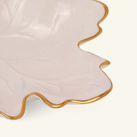 villari autumn fig leaf trinket tray large pink