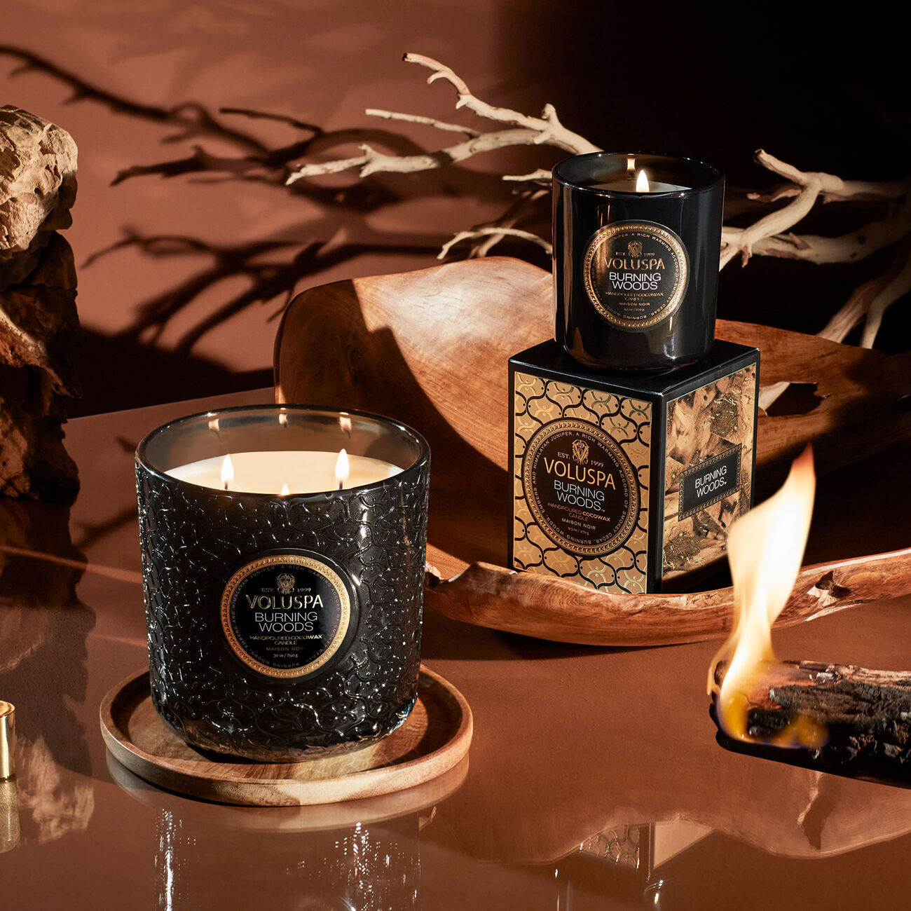 Burning Woods Luxe Candle voluspa burning woods luxe candle