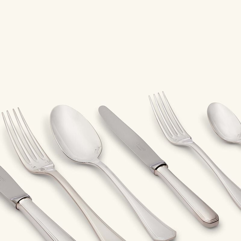 America 75 Piece Flatware Set with Ambassadeur Chest Silver Plated christofle america 75 piece flatware set with ambassadeur chest silver plated