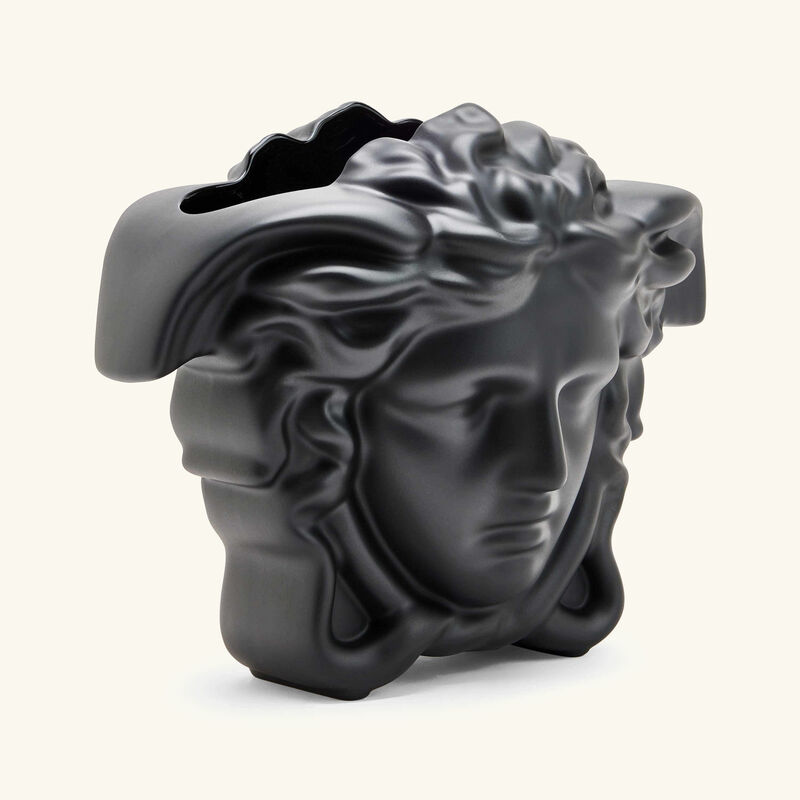 versace medusa grande vase small black