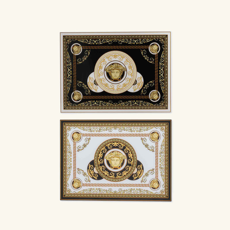 Medusa Gala Placemat Set Of 2 versace medusa gala placemat set of 2