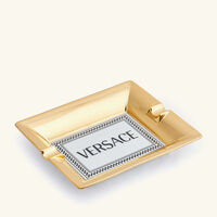 Medusa Rhapsody Ashtray Rectangular Small Gold versace medusa rhapsody ashtray rectangular small gold