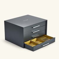 christofle albi 110 piece flatware set with imperial chest silver plated