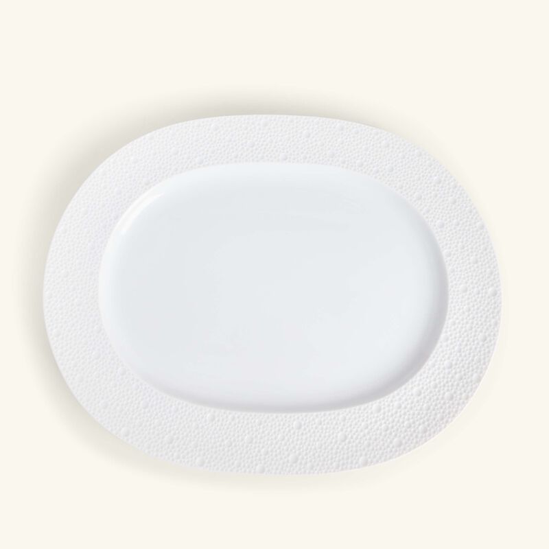 Ecume Serving Platter Oval White 35cm bernardaud ecume serving platter oval white 35cm