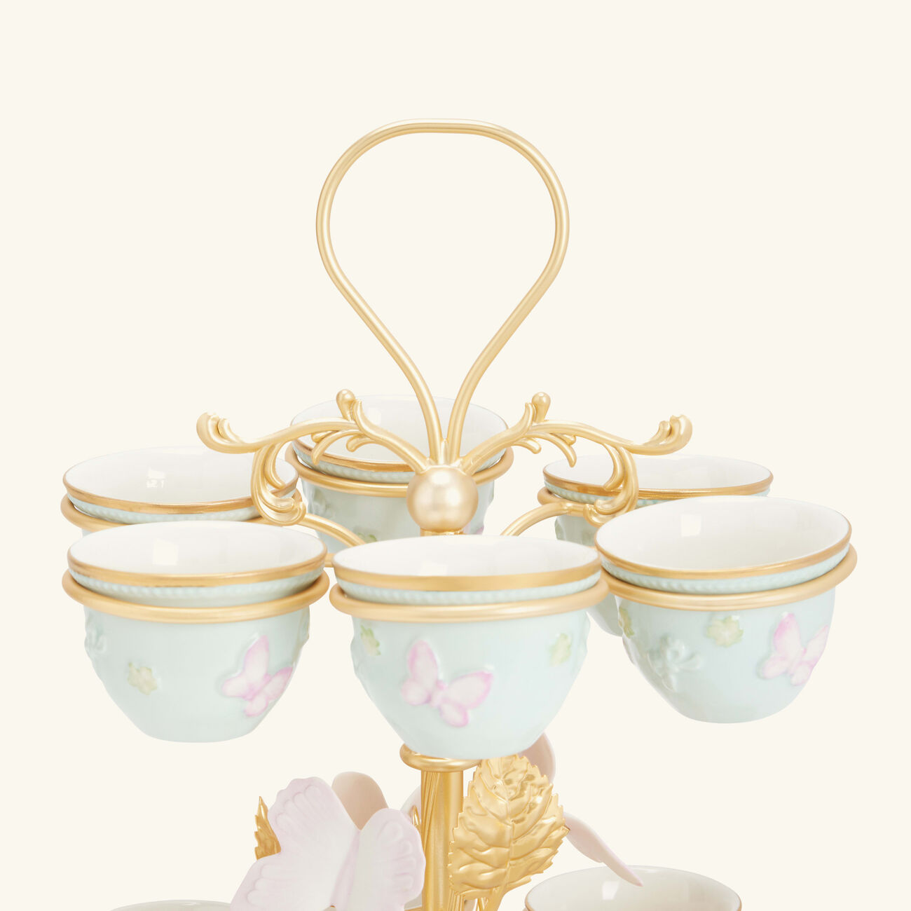 villari butterfly arabic coffee cup holder gold