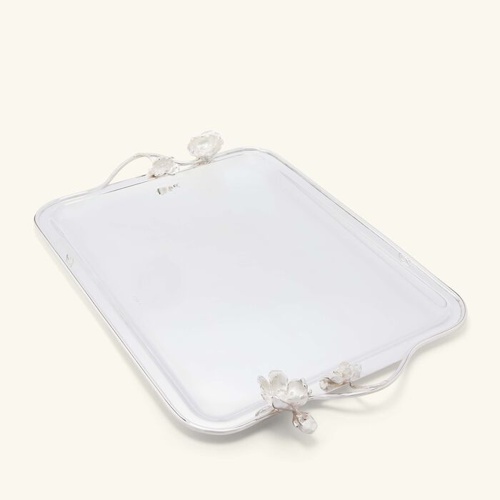 christofle anemone serving tray rectangular large silver plated