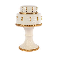 Chantilly Paris Two tier Cake Mabkhara - White & Gold, small