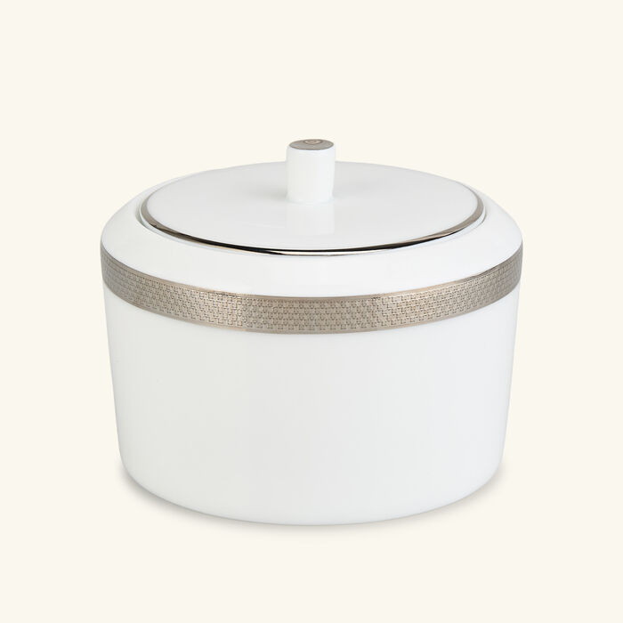Maille Platine Sugar Bowl White bernardaud maille platine sugar bowl white