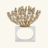 حلقة مناديل المائدة مزينة بالخرز باللون الفضي كيم سيبيرت حلقة مناديل المائدة مزينة بالخرز باللون الفضي