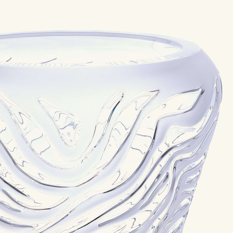 lalique zebre vase large clear
