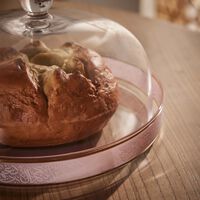 دملاج طبق الكيك نغم مع غطائه بتصميم شفاف   28 سم