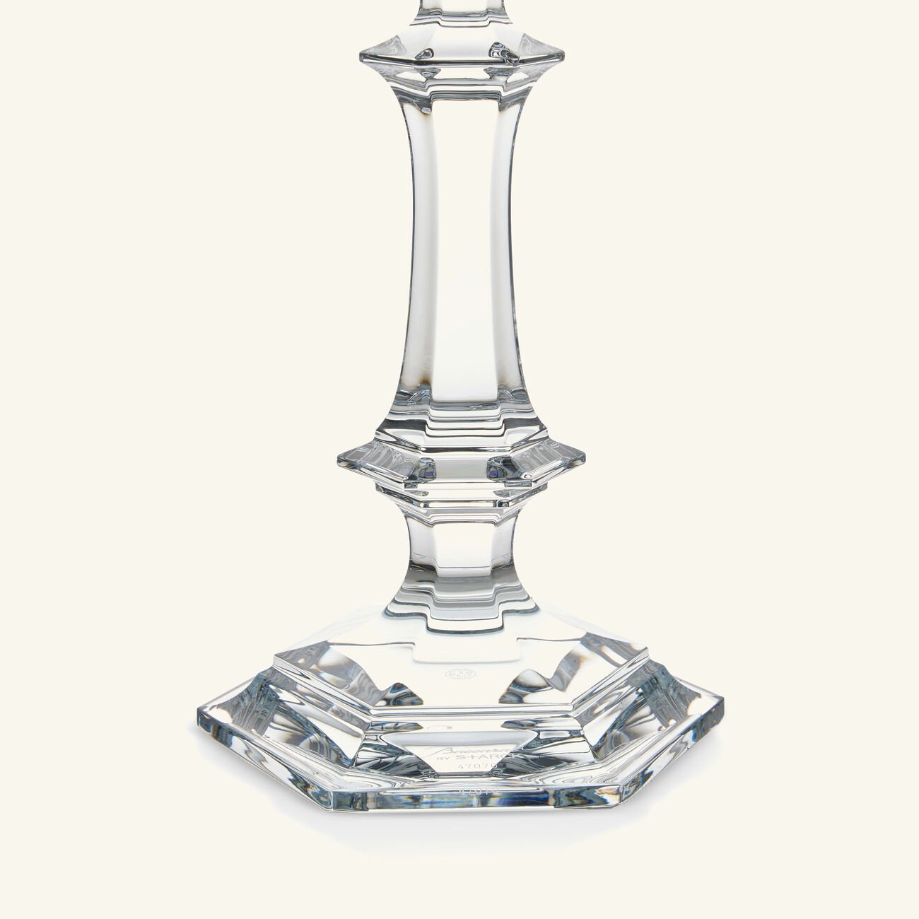 baccarat our fire candle holder silver