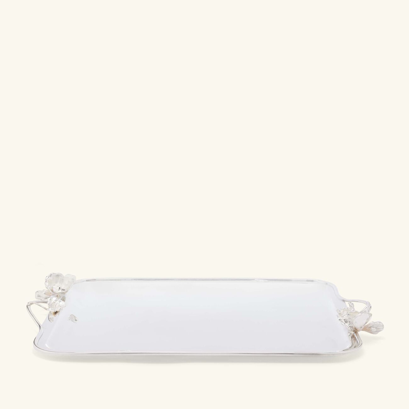 كريستوفل صينية الضيافة أنيمون مستطيلة كبيرة باللون الفضي