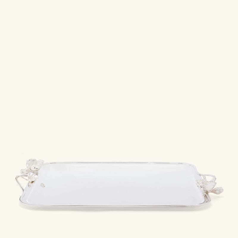 كريستوفل صينية الضيافة أنيمون مستطيلة كبيرة باللون الفضي