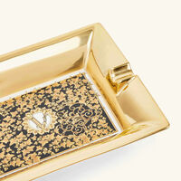 versace barocco mosaic ashtray rectangular small gold