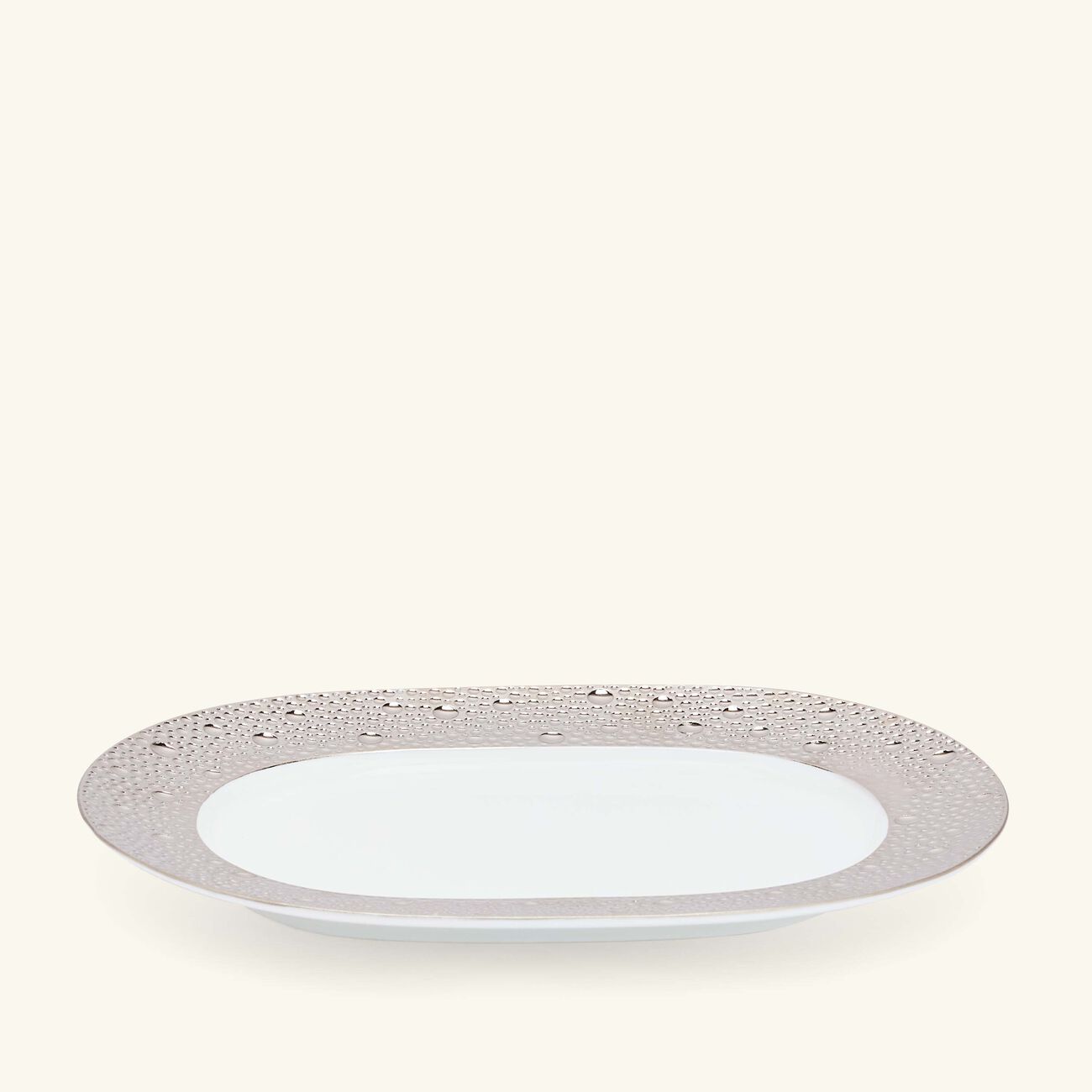 Ecume Serving Platter Oval Silver 21cm bernardaud ecume serving platter oval silver 21cm