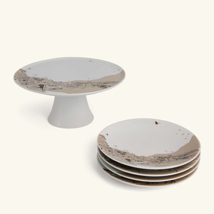 silsal naseem cake stand   dessert plate set of 4