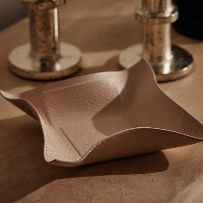 جيوبانيارا صينية إيلي صعب مونوغرام تورون للمقتنيات الصغيرة مربعة باللون البيج