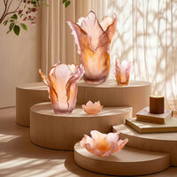 Tulipe Vase Amber Pink Large Limited Edition daum tulipe vase amber pink large limited edition