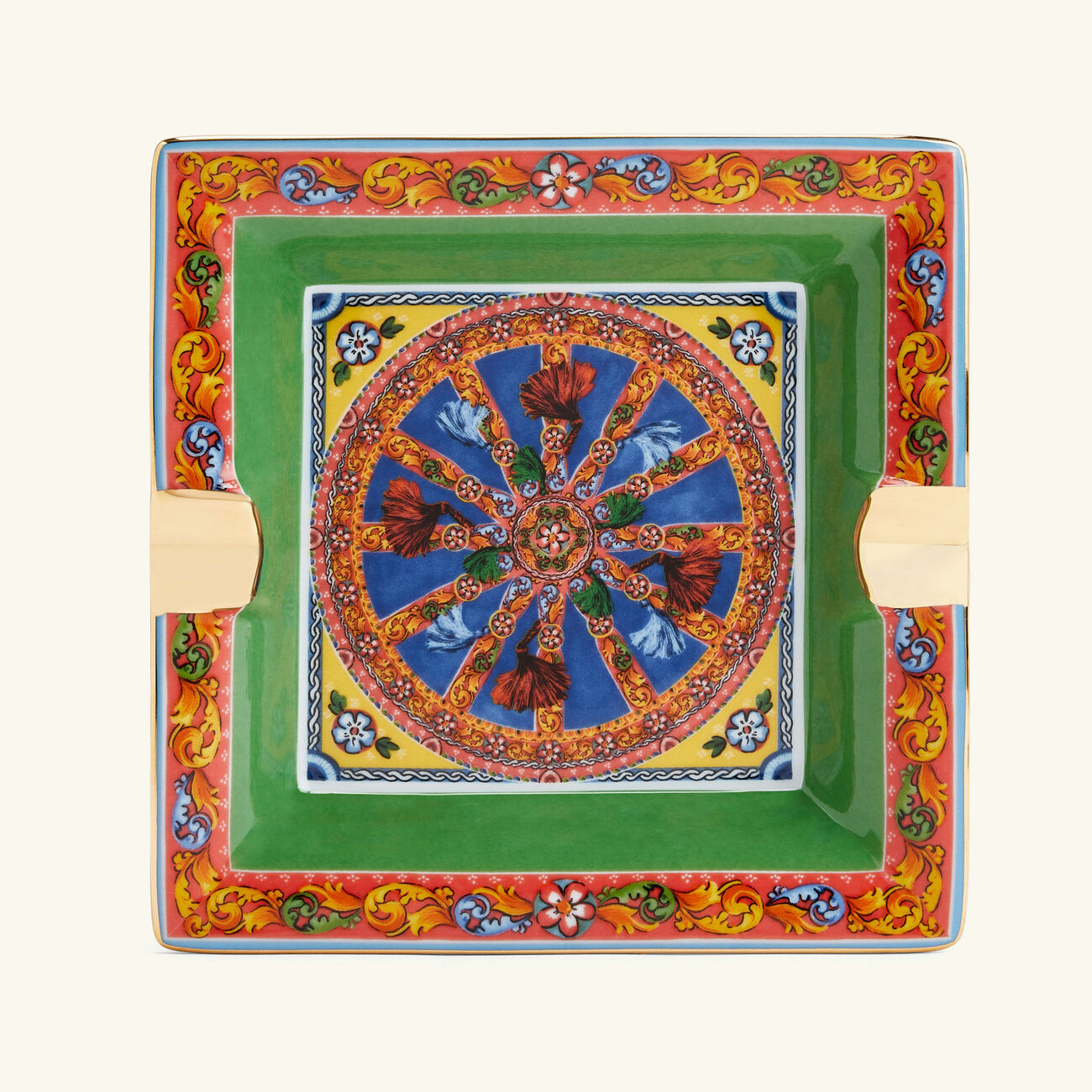 دولتشي أند غابانا كازا منفضة مربعة صغيرة مزينة بنقوش