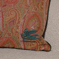 etro arnica embroided cushion brown