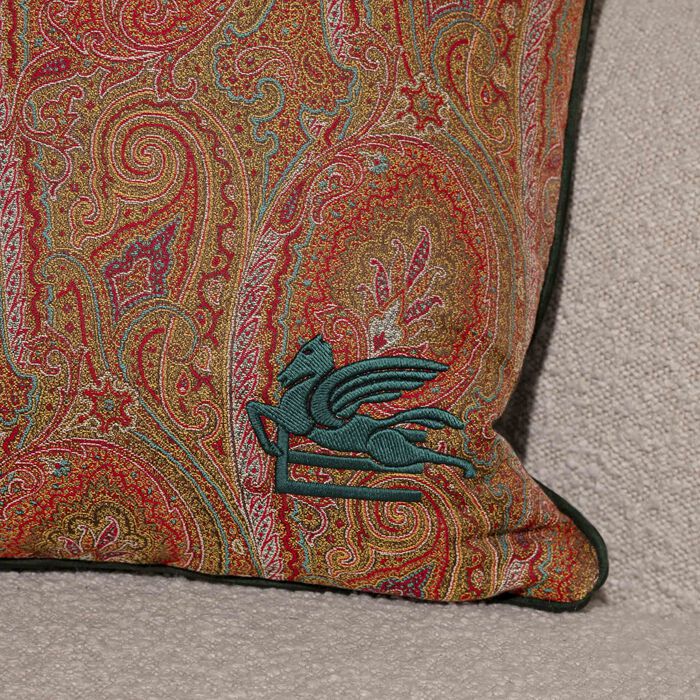 etro arnica embroided cushion brown