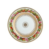 bernardaud botanique dinner plate round gold 26cm