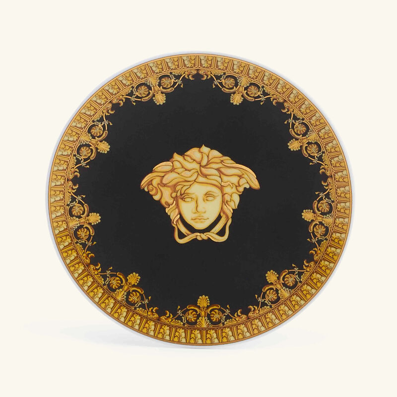 I Love Baroque Plate Round Black 10cm versace i love baroque plate round black 10cm