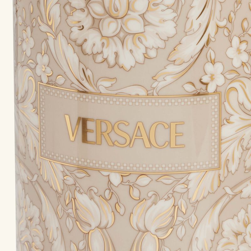 Barocco Beige Vase Round Large versace barocco beige vase round large