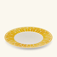 christofle malmaison riviera dinner plate round yellow 27cm