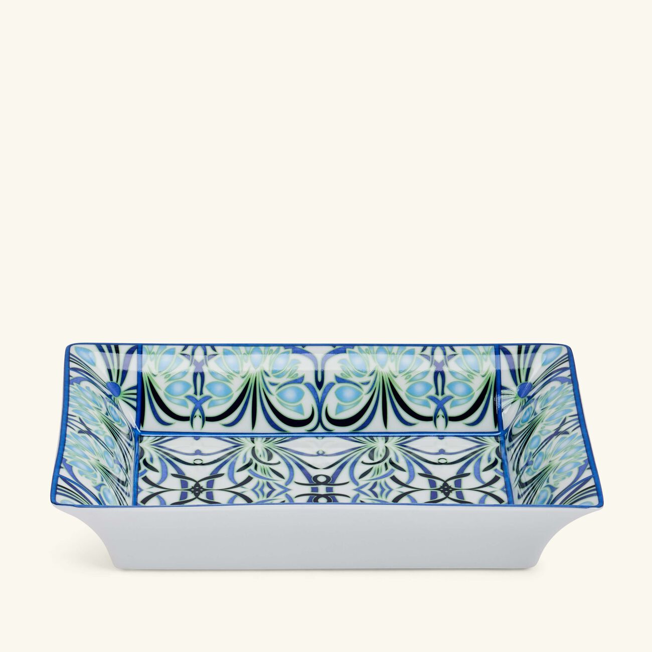 Bettina Bleu Trinket Tray Rectangular Blue bernardaud bettina bleu trinket tray rectangular blue