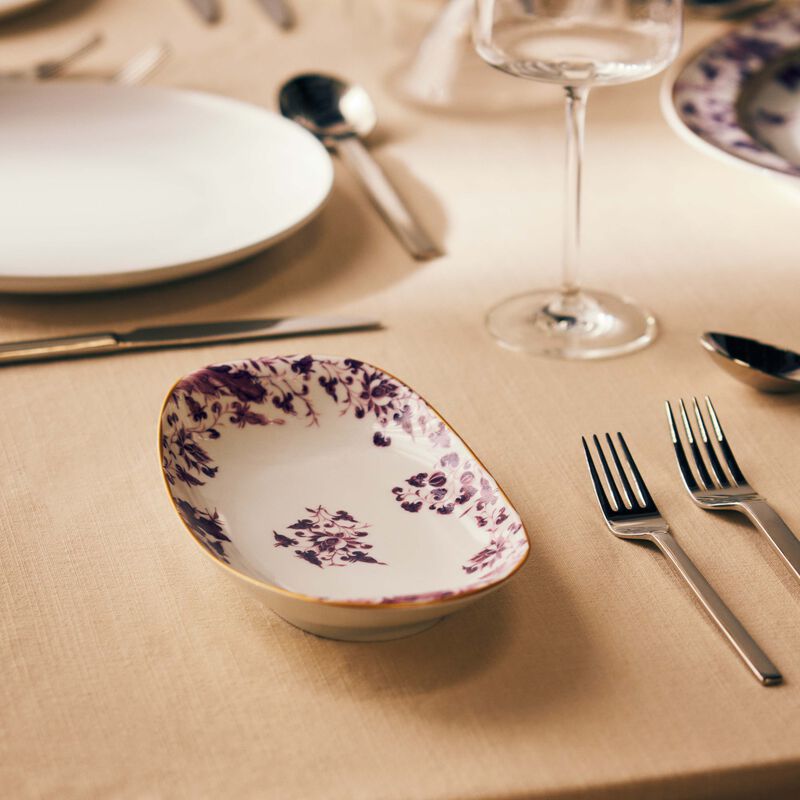 bernardaud prunus serving plate oval purple 22cm