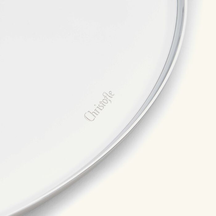 oh de christofle serving plate round stainless steel