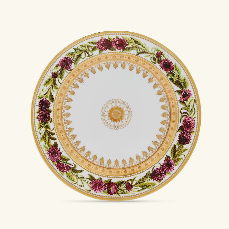 bernardaud botanique salad plate round gold 21cm