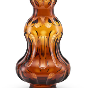 Love Vaso In Cristallo Cognac, medium