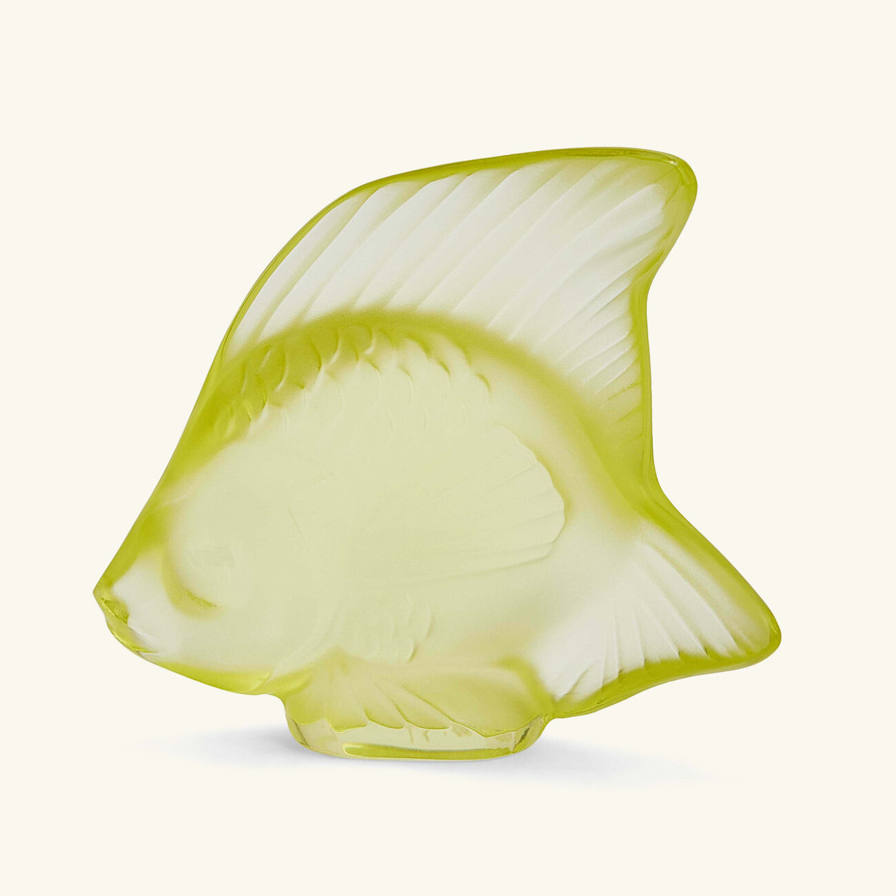 lalique fish figurine small yellow