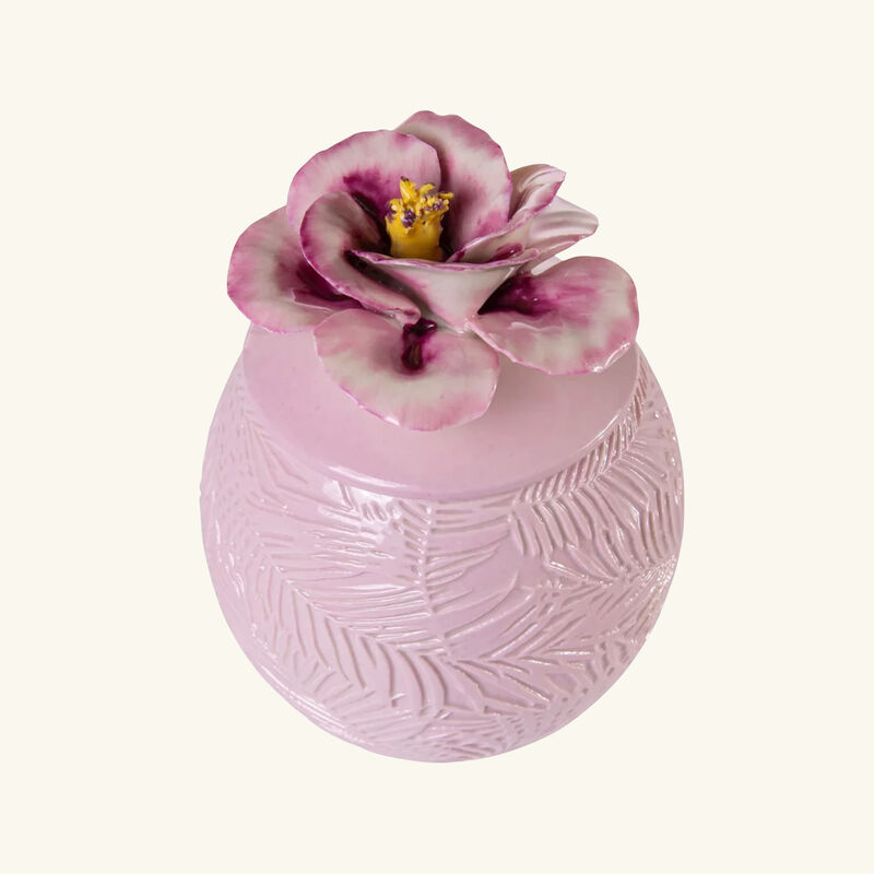 villari acapulco ibiscus candle pink