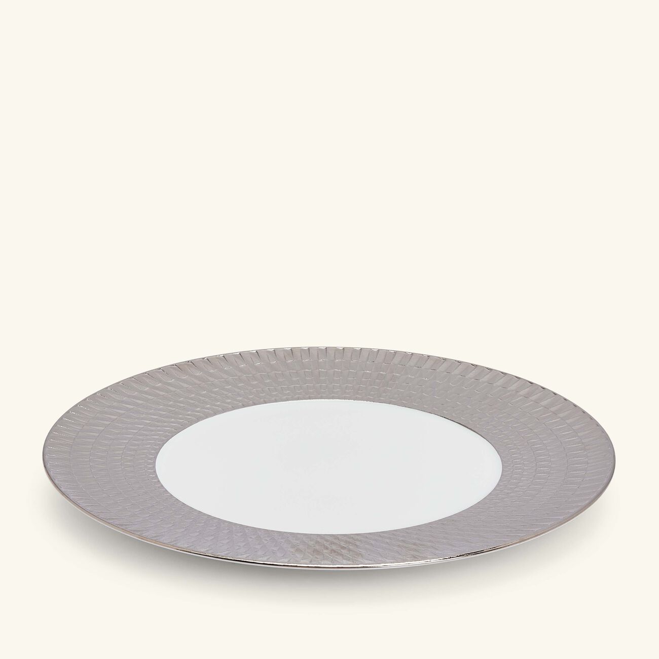 Twist Platine Dinner Plate Silver 27cm bernardaud twist platine dinner plate silver 27cm