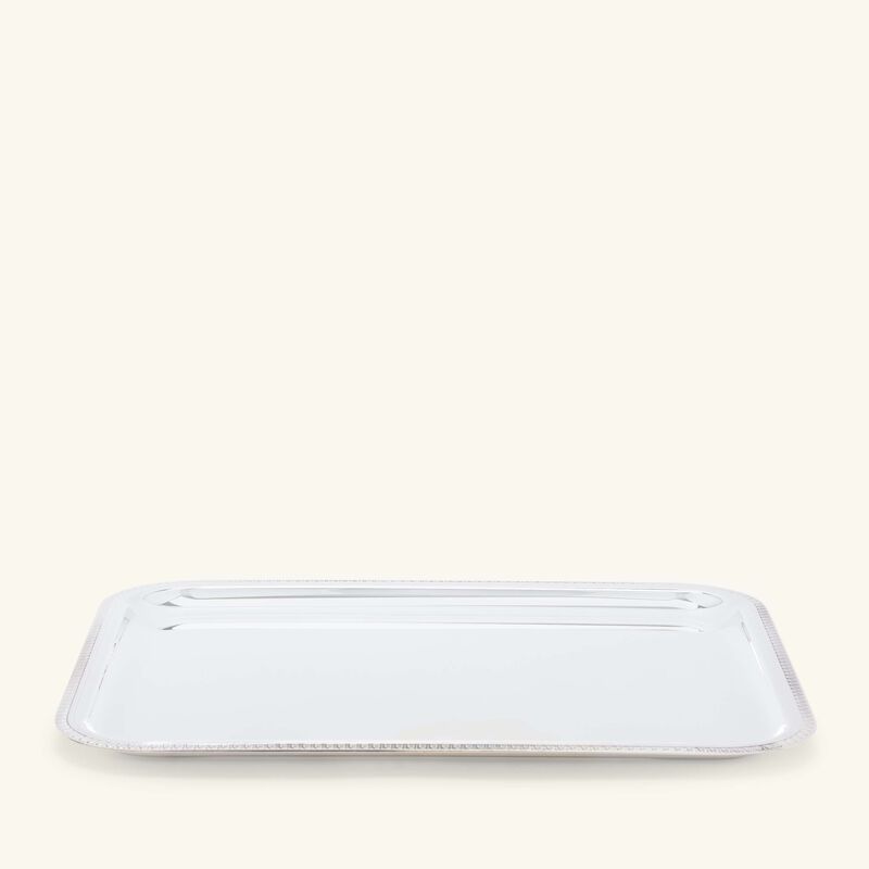 Malmaison Serving Tray Rectangular Medium Silver Plated christofle malmaison serving tray rectangular medium silver plated
