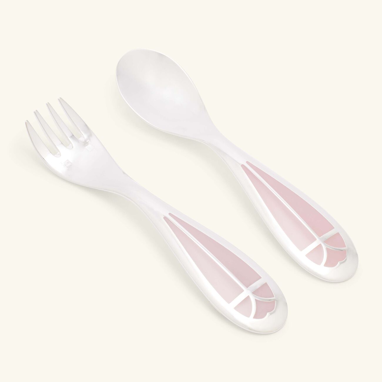 Quartz Talisman Baby Flatware Pink Set Of 2 christofle quartz talisman baby flatware pink set of 2