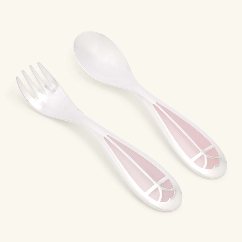 Quartz Talisman Baby Flatware Pink Set Of 2 christofle quartz talisman baby flatware pink set of 2