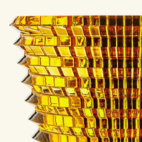 باكارا مزهرية آي دائرية كبيرة صفراء