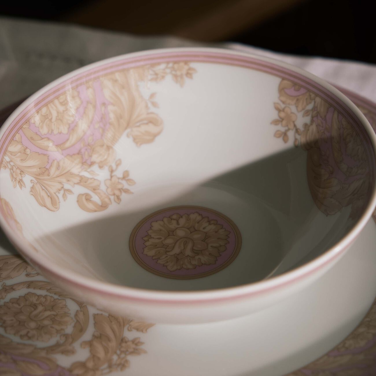 versace barocco rose children dinnerware gift set