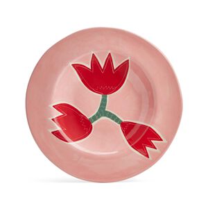 Red & Pink Tulip Dinner Plate, medium