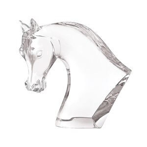 Crystal Horse Head Sculpture, medium