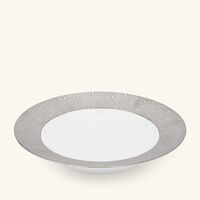 bernardaud ecume soup plate round silver 23cm